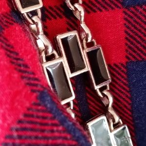 black rectangle design belt chain